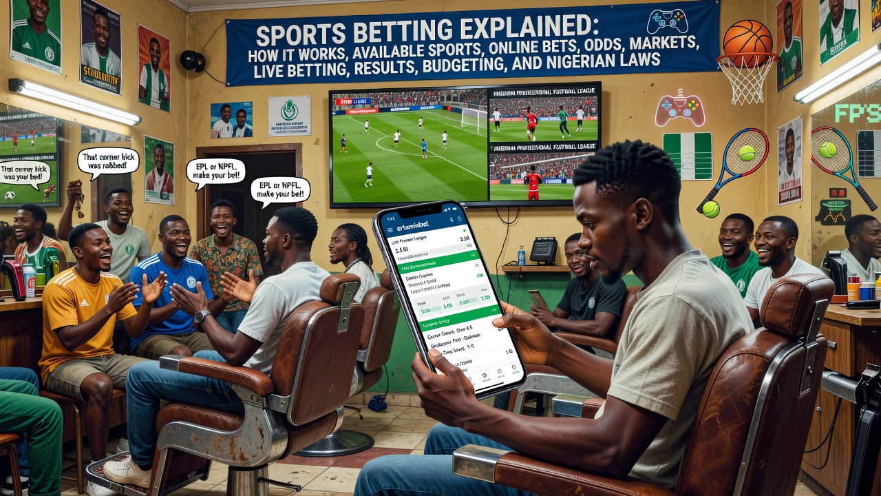 Sports Betting Explained: How It Works, Available Sports, Online Bets, Odds, Markets, Live Betting, Results, Budgeting, and Nigerian Laws